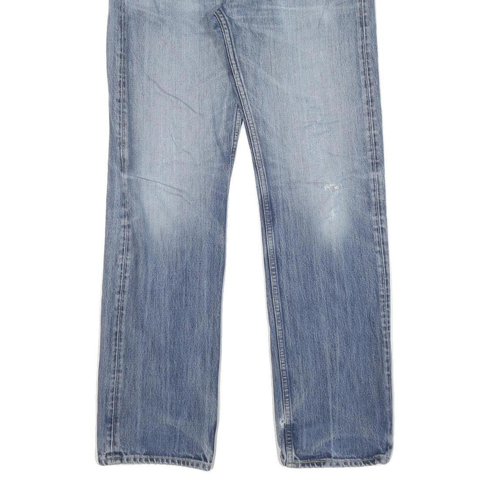 LEVI'S Mens Regular Fit Straight Blue Denim Light W32 L32 Zip Jeans Casual