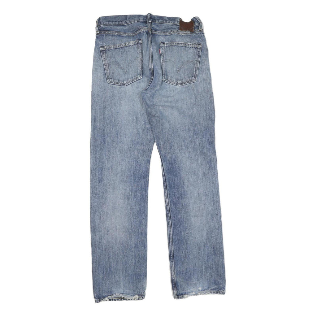 LEVI'S Mens Regular Fit Straight Blue Denim Light W32 L32 Zip Jeans Casual