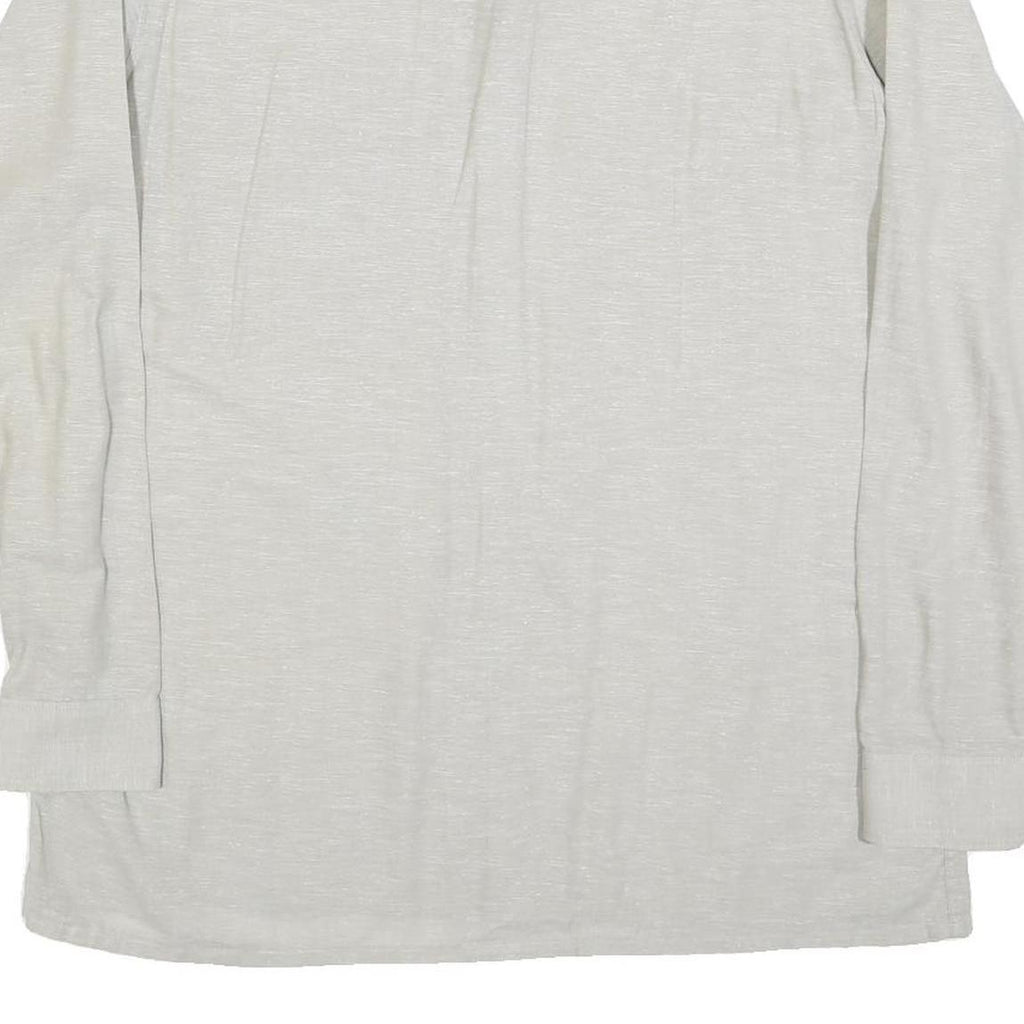 DON CARLOS Mens White Cotton Blend Casual Shirt L Button Front Long Sleeve