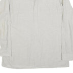 DON CARLOS Mens White Cotton Blend Casual Shirt L Button Front Long Sleeve