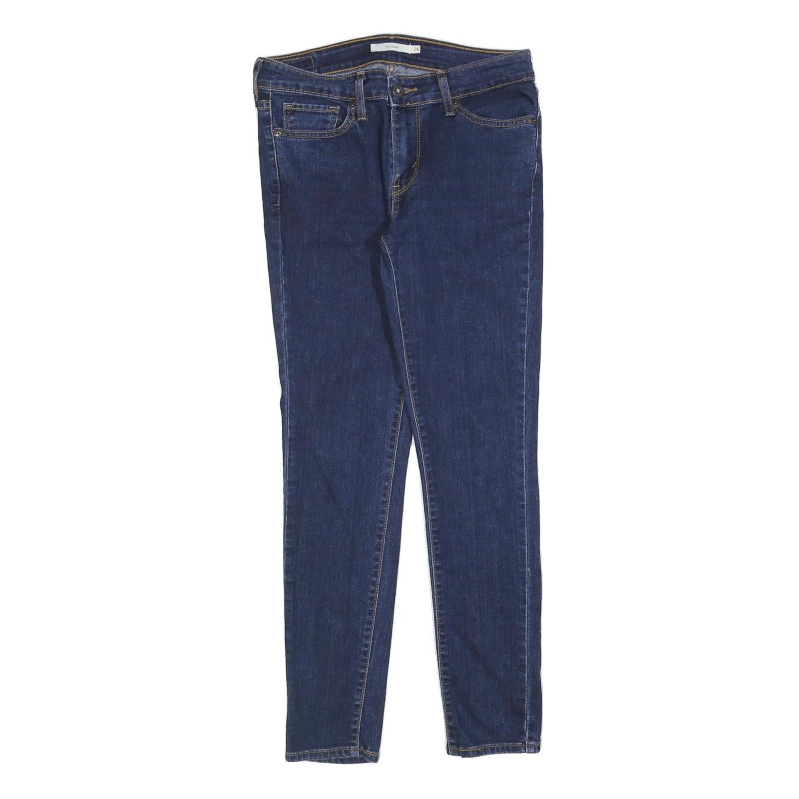 LEVI'S 711 Womens Jeans Blue Slim Skinny Denim Medium W26 L28 Stretch Cotton