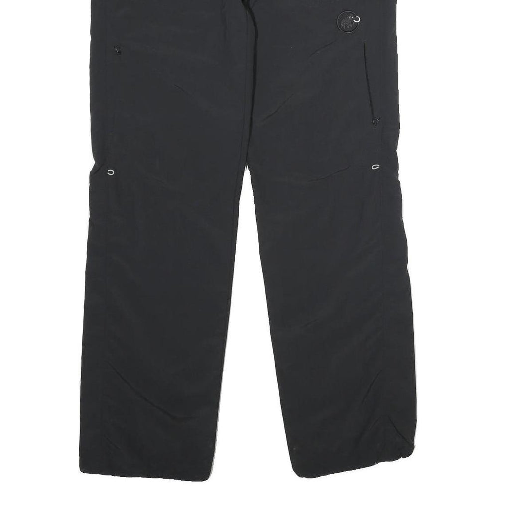 MAMMUT Womens Black Nylon Regular Fit Straight Zip Trousers W28 L32 Outdoor