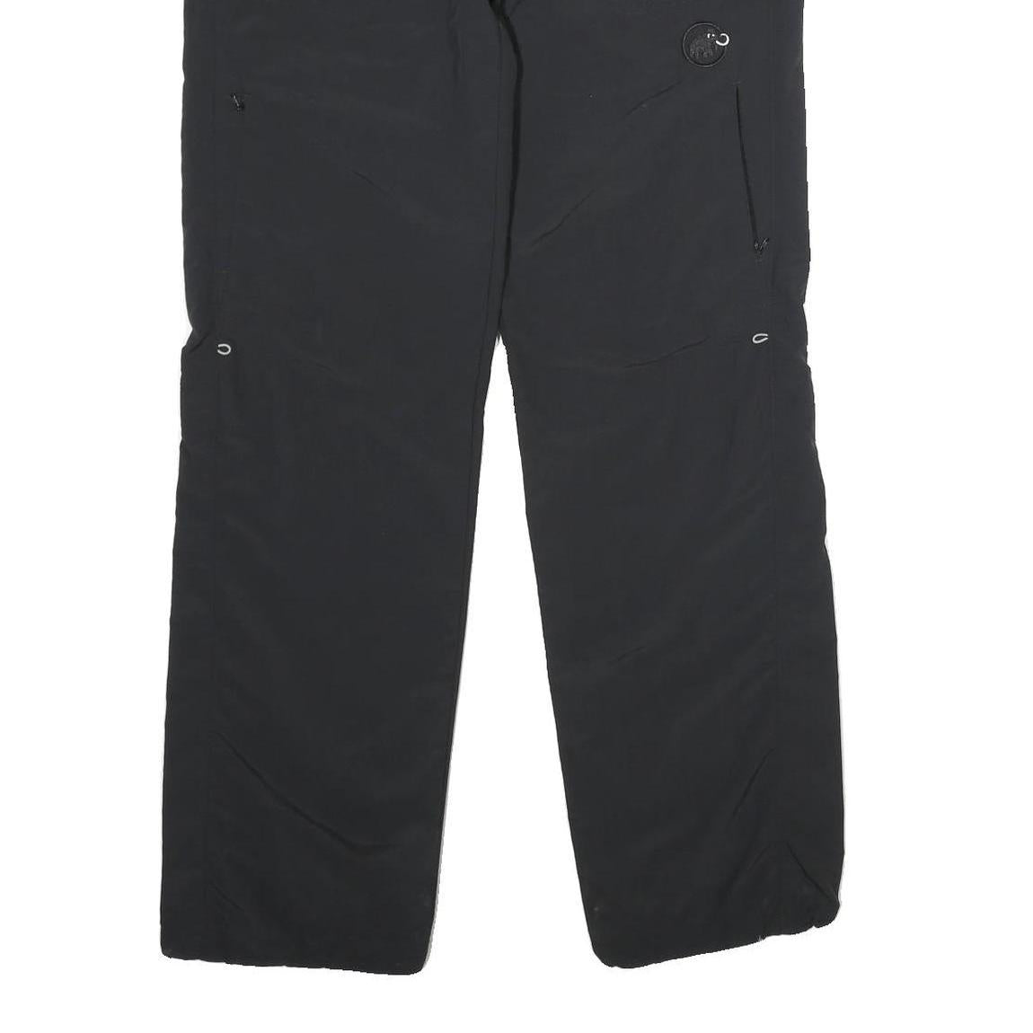 MAMMUT Womens Black Nylon Regular Fit Straight Zip Trousers W28 L32 Outdoor