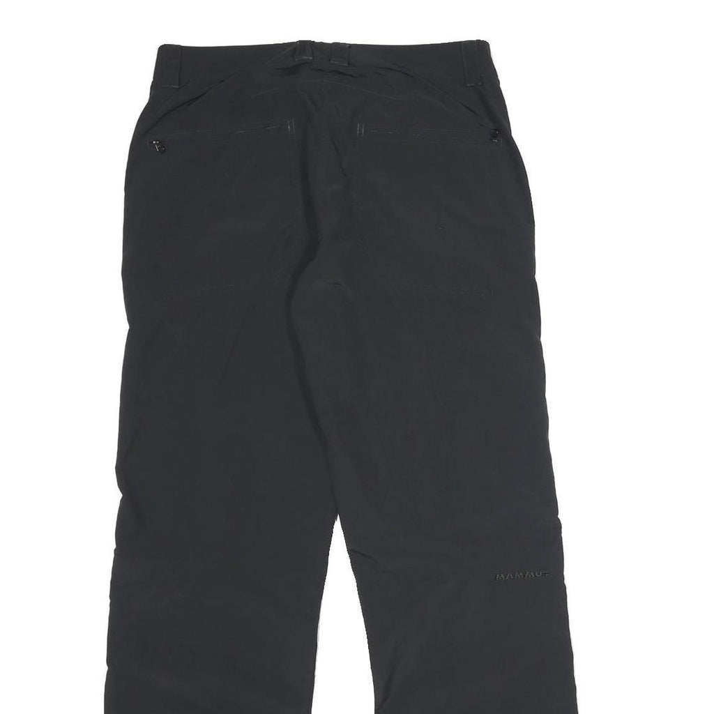 MAMMUT Womens Black Nylon Regular Fit Straight Zip Trousers W28 L32 Outdoor