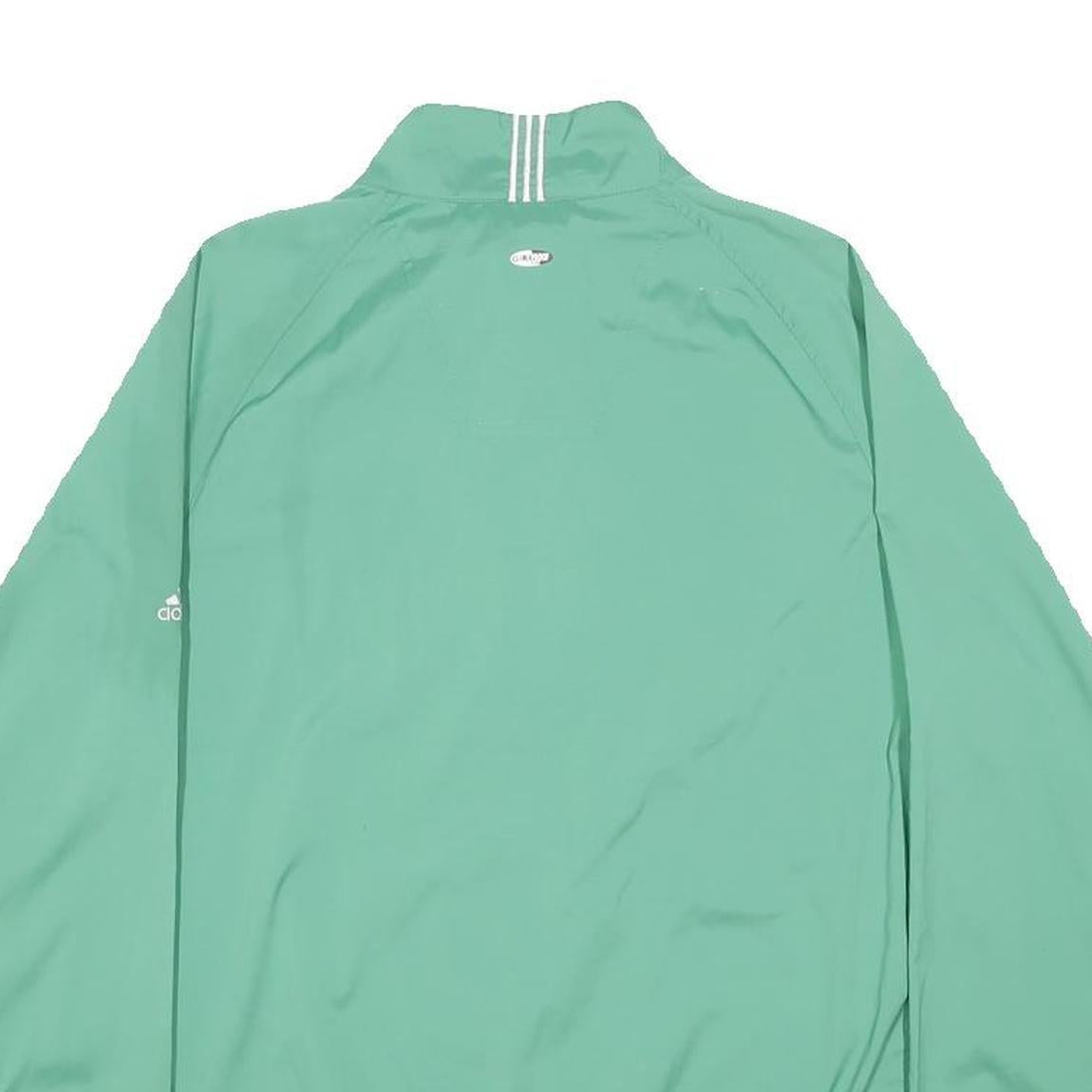 ADIDAS Mens Green Zip Up Polyester Track Jacket M Sportswear Casual