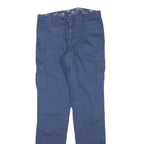BOGGI Mens Cotton Blend Blue Slim Cargo Trousers W29 L32 Casual Zip