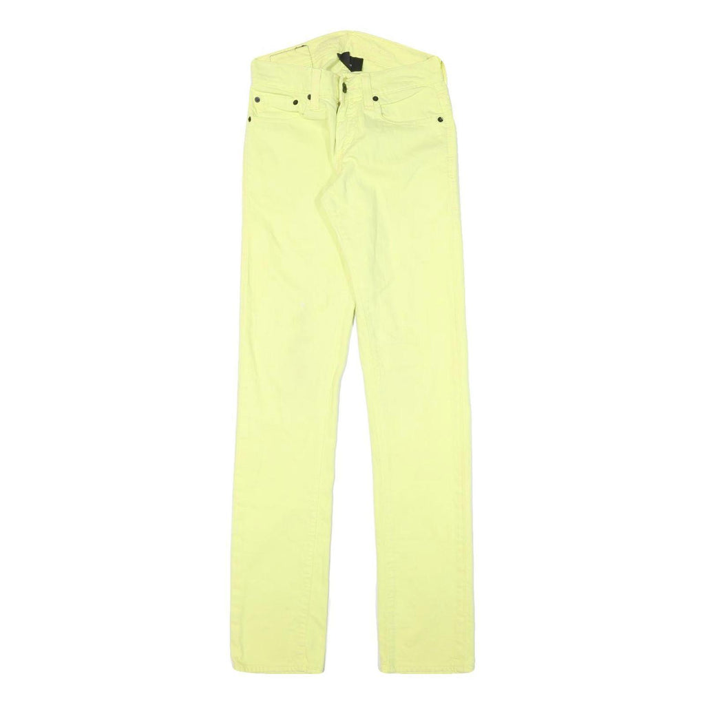 LEVI'S 511 Slim Womens Jeans Yellow Slim Cotton Blend W26 L33 Stylish Zip