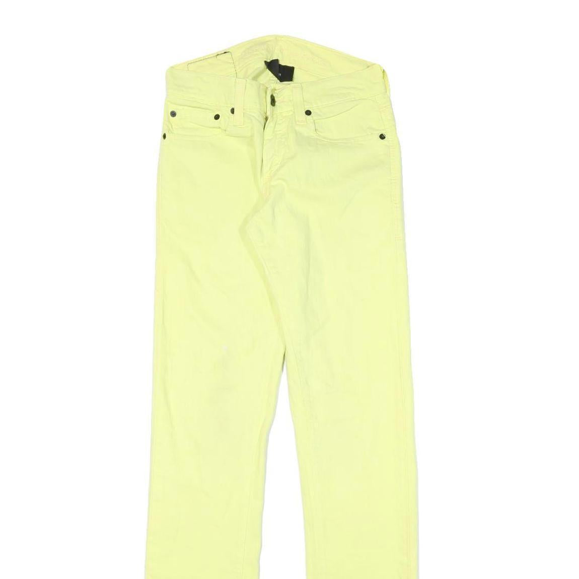 LEVI'S 511 Slim Womens Jeans Yellow Slim Cotton Blend W26 L33 Stylish Zip