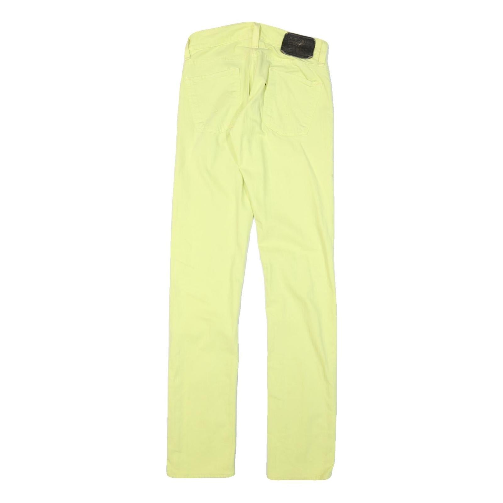 LEVI'S 511 Slim Womens Jeans Yellow Slim Cotton Blend W26 L33 Stylish Zip