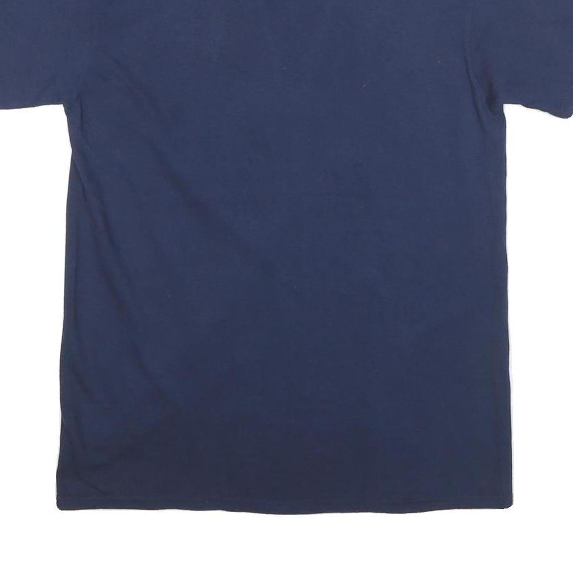 SAMEGANG Mens Navy Blue Savage State University Graphic T-Shirt S Short Sleeve