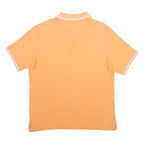 CHAMPION Mens Orange Short Sleeve Plain M Casual Cotton Blend Polo Shirt