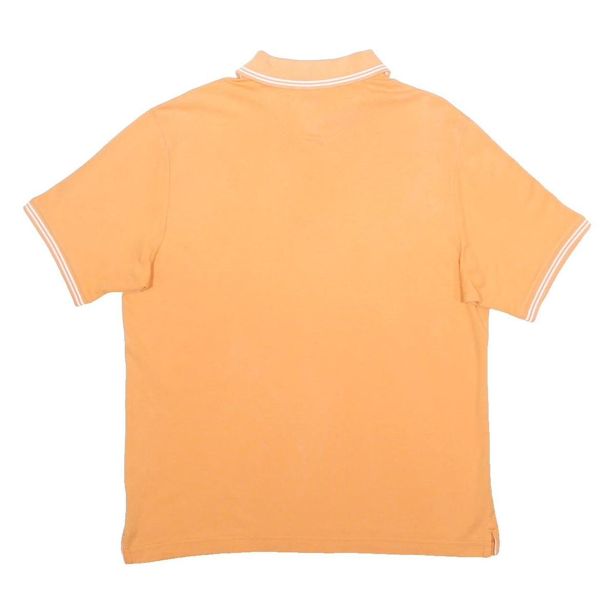 CHAMPION Mens Orange Short Sleeve Plain M Casual Cotton Blend Polo Shirt
