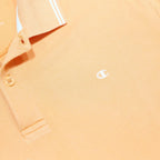 CHAMPION Mens Orange Short Sleeve Plain M Casual Cotton Blend Polo Shirt