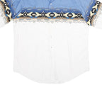 PLAINS Mens Blue & White Aztec Print Western Shirt XL Cotton Summer Casual