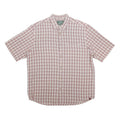 WOOLRICH Mens Red & White Check Shirt L Lightweight Summer Button Up