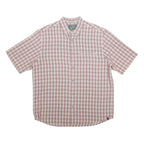 WOOLRICH Mens Red & White Check Shirt L Lightweight Summer Button Up