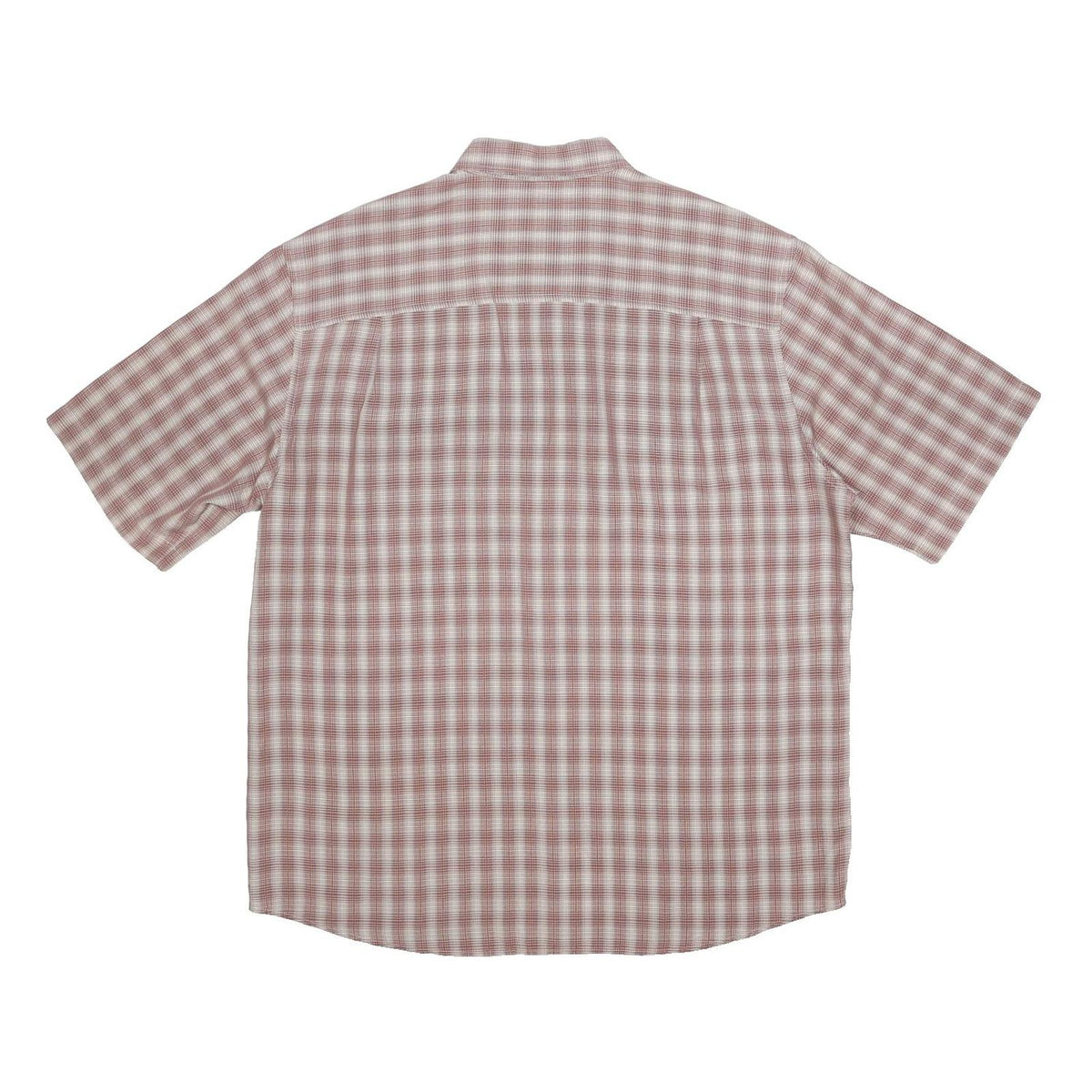 WOOLRICH Mens Red & White Check Shirt L Lightweight Summer Button Up