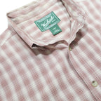 WOOLRICH Mens Red & White Check Shirt L Lightweight Summer Button Up
