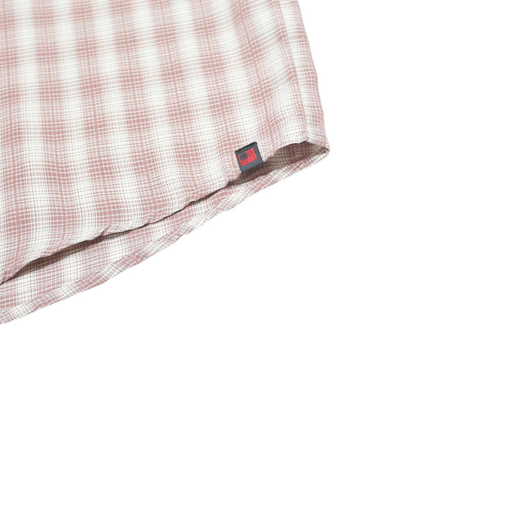 WOOLRICH Mens Red & White Check Shirt L Lightweight Summer Button Up