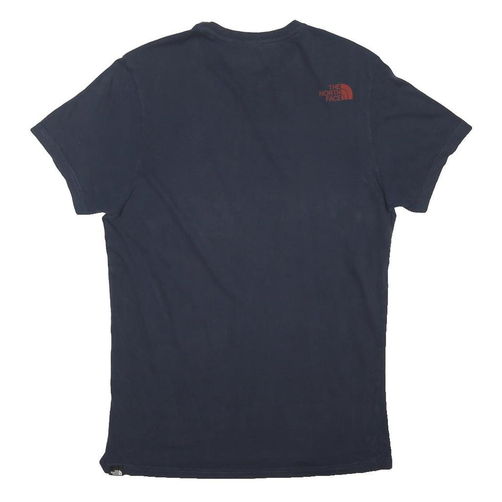 THE NORTH FACE Mens Navy Blue Logo Print T-Shirt M Short Sleeve Crew Neck
