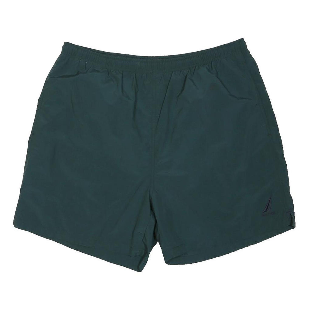 NAUTICA Mens Shorts Green Casual Plain L W35 Outdoor Lightweight