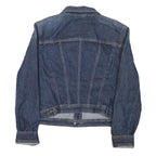 DKNY Womens Blue Denim Jacket S Cotton Blend Button Closure Classic Casual