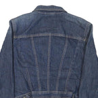 DKNY Womens Blue Denim Jacket S Cotton Blend Button Closure Classic Casual