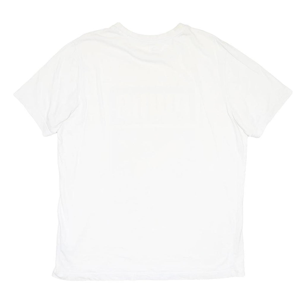 PUMA Mens White & Green Graphic T-Shirt XL Short Sleeve Crew Neck Printed Logo