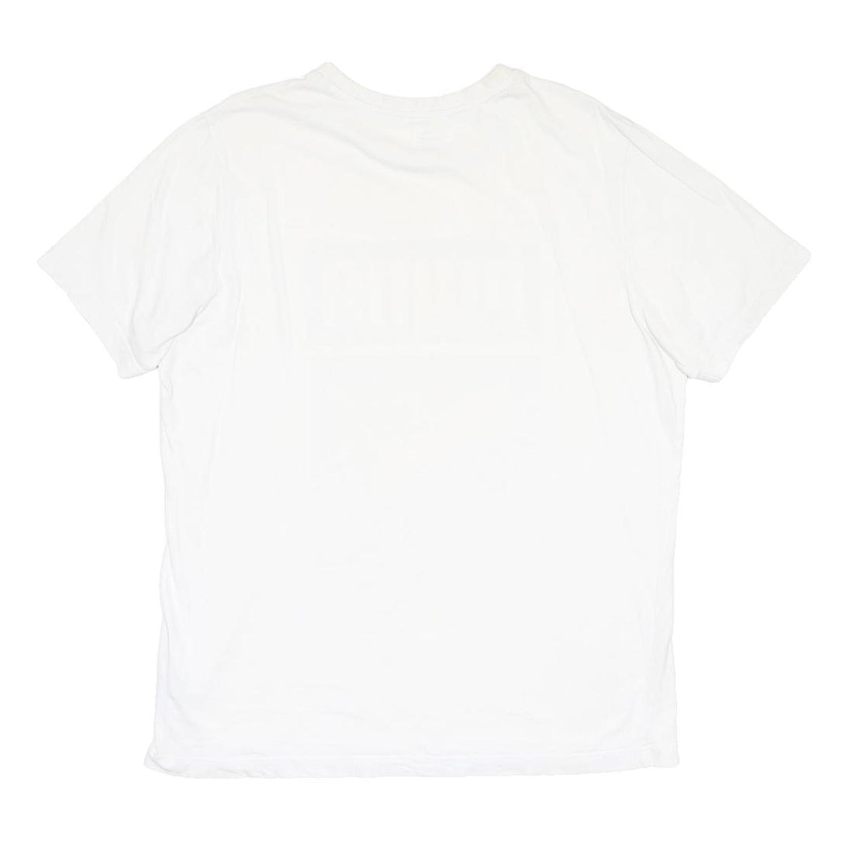 PUMA Mens White & Green Graphic T-Shirt XL Short Sleeve Crew Neck Printed Logo