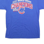DELTA Mens Blue 2016 World Series Champions Graphic T-Shirt L Crew Neck Short