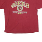 CSL Mens Red San Francisco 49ers Graphic T-Shirt 2XL Short Sleeve Crew Neck NFL