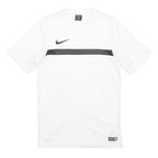 NIKE Mens White & Black Graphic T-Shirt S Short Sleeve Crew Neck Sports Casual