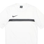 NIKE Mens White & Black Graphic T-Shirt S Short Sleeve Crew Neck Sports Casual