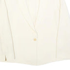 EMPORIO ARMANI Womens Cream Jacket M Linen Blend Plain Button Closure Classic