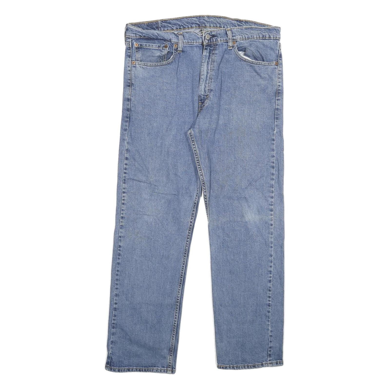 LEVI'S 505 Mens Jeans Blue Relaxed Straight Denim Medium W38 L30 Classic Casual