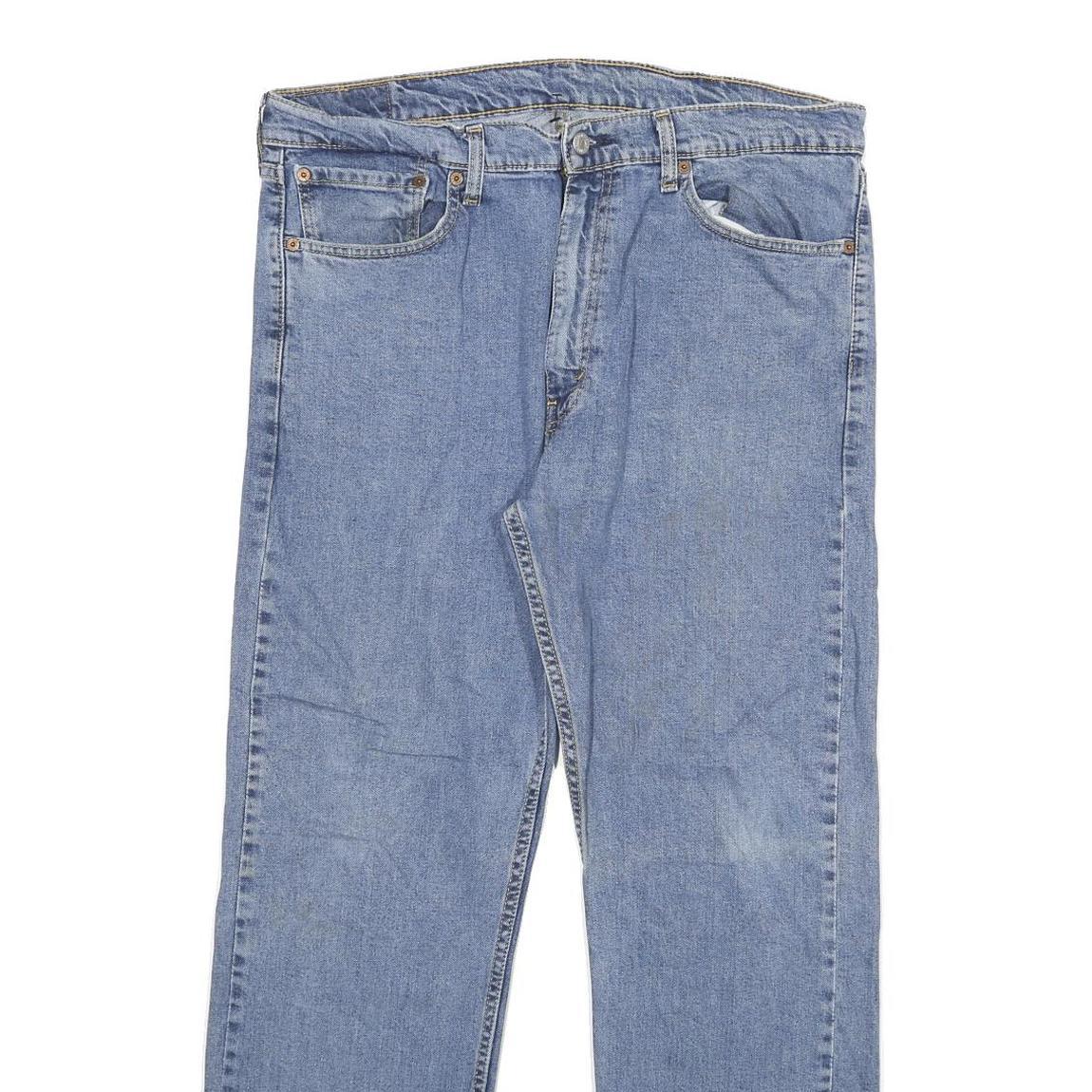 LEVI'S 505 Mens Jeans Blue Relaxed Straight Denim Medium W38 L30 Classic Casual