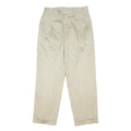 NAUTICA Mens Classic Beige Cotton Blend Trousers W32 L30 Button Closure
