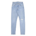 LEVI'S 501S Womens Blue & Light Slim Skinny Denim Cotton Blend Light W24 L30