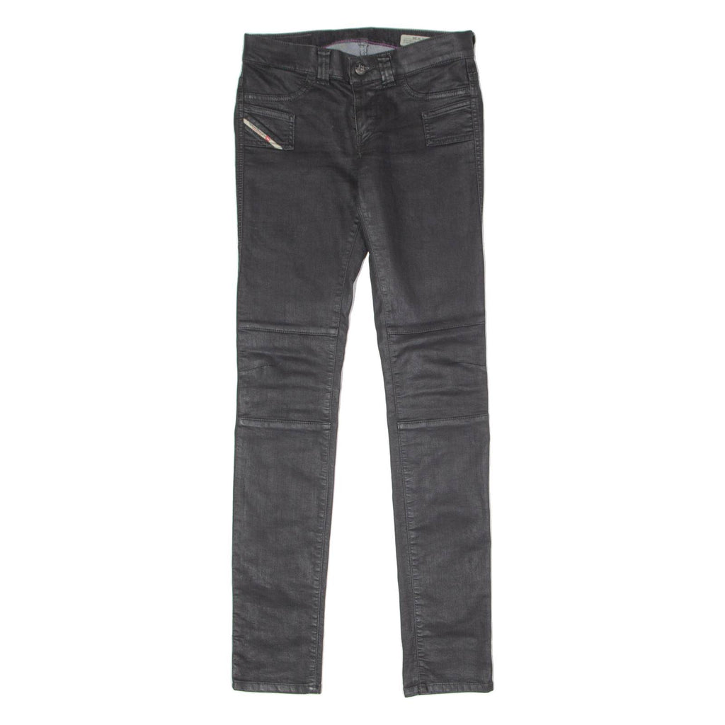 DIESEL Low Waist Stretch Womens Trousers Black Slim Jegging W26 L32