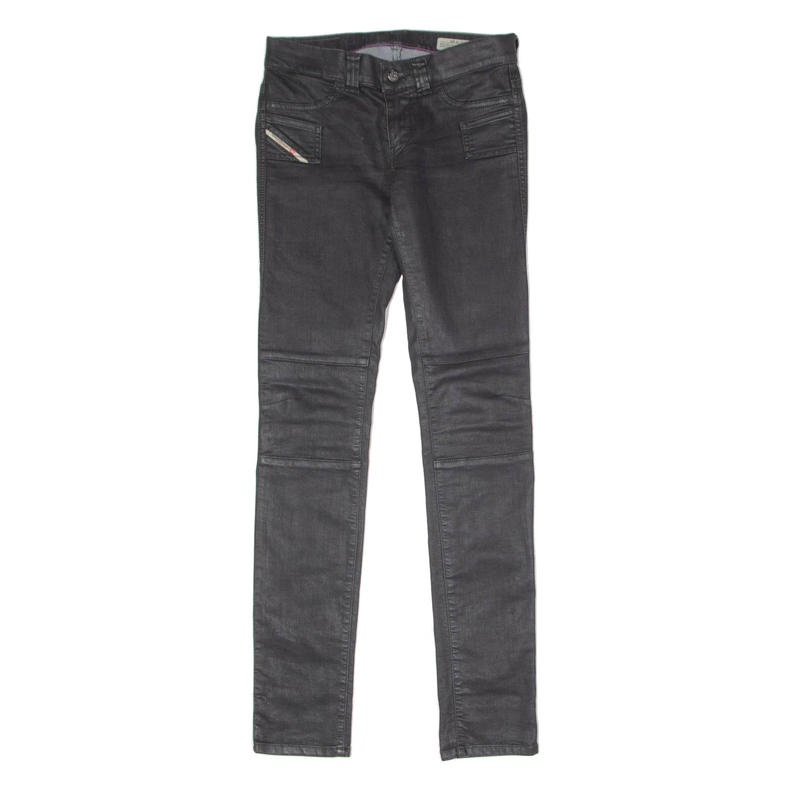 DIESEL Low Waist Stretch Womens Trousers Black Slim Jegging W26 L32