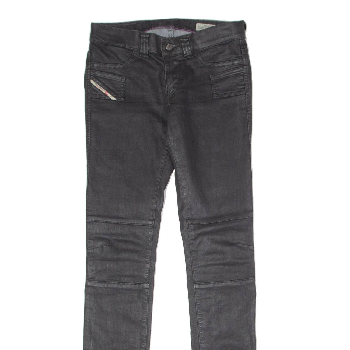 DIESEL Low Waist Stretch Womens Trousers Black Slim Jegging W26 L32