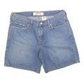LEVI'S Womens Blue Denim Casual Shorts M W32 Classic Fit Cotton Blend