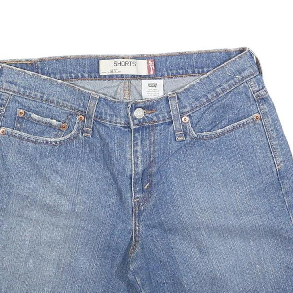 LEVI'S Womens Blue Denim Casual Shorts M W32 Classic Fit Cotton Blend