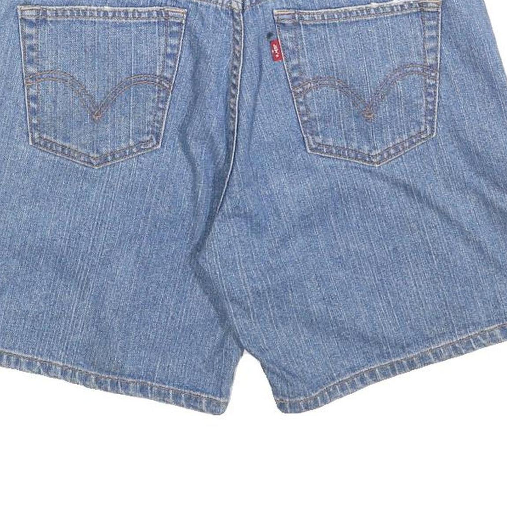 LEVI'S Womens Blue Denim Casual Shorts M W32 Classic Fit Cotton Blend