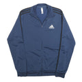 ADIDAS Mens Blue & Black Track Jacket S Polyester Zip Sportswear