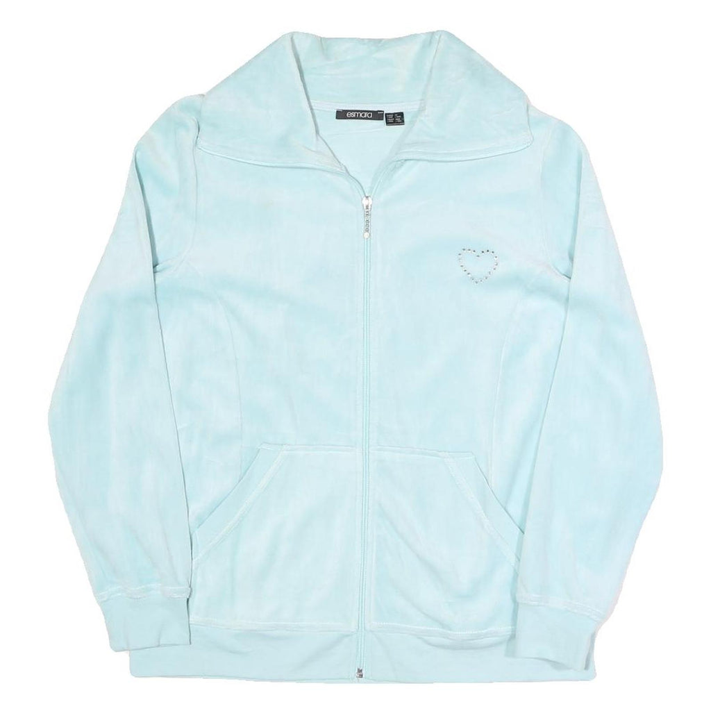 ESMARA Womens Blue Outdoor Jacket L Polyester Blend Woven Plain Zip Relaxed Fit