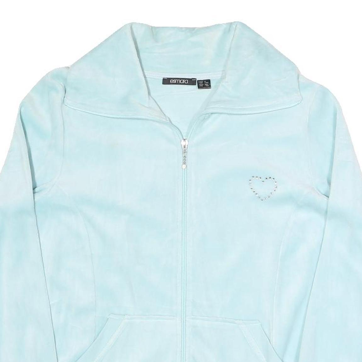 ESMARA Womens Blue Outdoor Jacket L Polyester Blend Woven Plain Zip Relaxed Fit