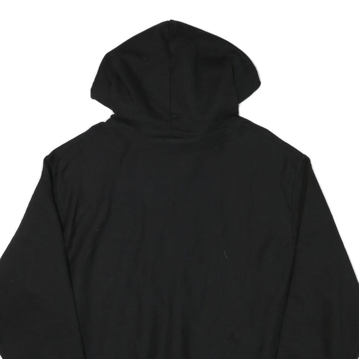 CHAMPION Mens Black & White Hoodie L Cotton Blend Pullover Sweatshirt