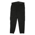 URBAN CLASSICS Mens Black Slim Cargo Trousers W32 L29 Casual Cotton Blend Zip