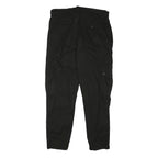 URBAN CLASSICS Mens Black Slim Cargo Trousers W32 L29 Casual Cotton Blend Zip